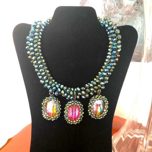Jewelry - Handmade Statement Crystal Necklace
